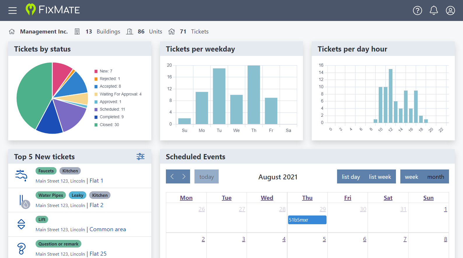 FixMate Management app